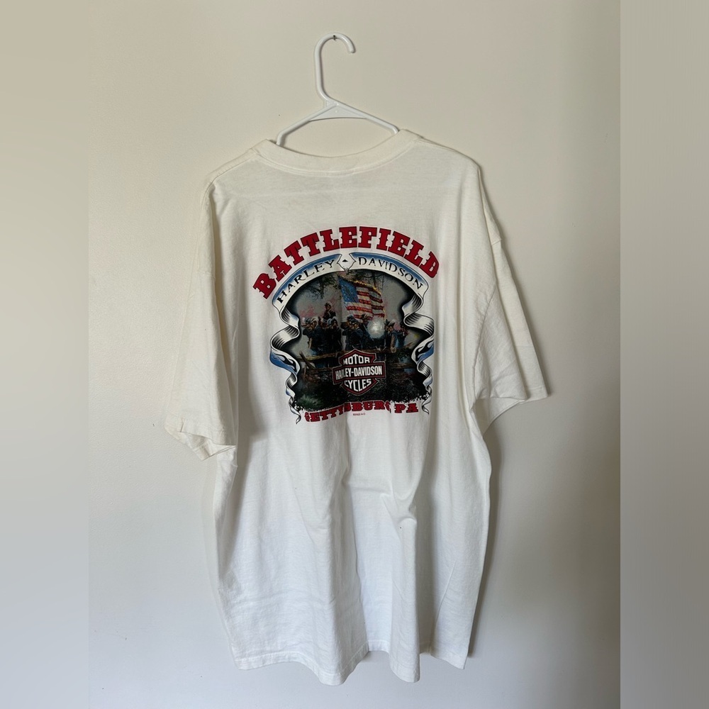 Battlefield, Gettysburg, PA Harley Davidson Tshirt